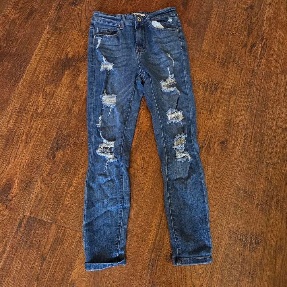 Telepatía Distressed Skinny Jeans